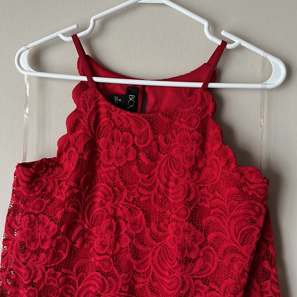 RED LACE TOP || SIZE M - Picture 6 of 13